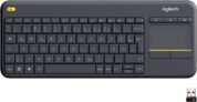 Logitech K400 Plus Kabellose Touch-TV-Tastatur mit integriertem Touchpad, HTPC-Tastatur für mit dem Fernseher verbundene PCs, Windows, Android, Chrome OS,…