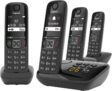 Gigaset AS690A Quattro – 4 Schnurlose DECT-Telefone mit Anrufbeantworter
