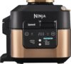 Ninja Speedi Multikocher, 5,7L, 10-in-1 Multicooker, Airfryer Heißluftfritteuse, Slow Cooker Langsamkochen, Grillen, Backen, Schwarz & Kupfer ON400EUCP