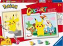 Ravensburger CreArt 23850 – Pokémon Set – Malen nach Zahlen Pokémon für Kinder ab 7 Jahre