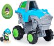 PAW PATROL Dino Rescue Deluxe Fahrzeug von Rex, inklusive Rex-Spielfigur und Überraschungs-Dinosaurier